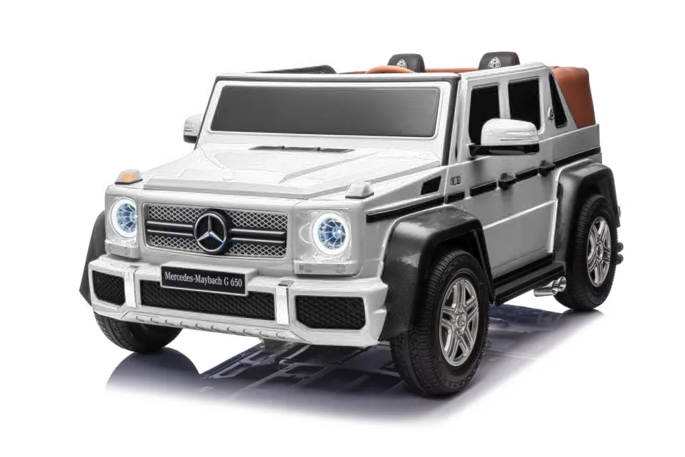 Licencirani auto na akumulator Mercedes Benz MAYBACH G650 STRONG - dvosjed - bijeli