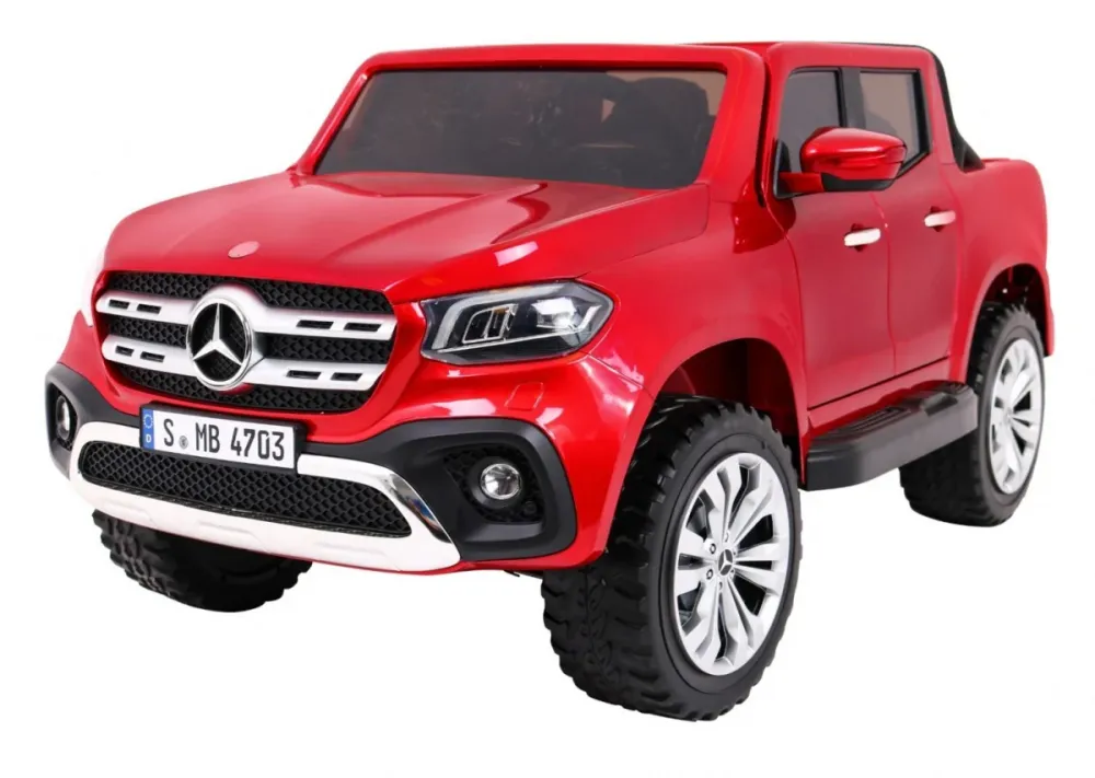 Licencirani auto na akumulator Mercedes Benz X-Class MP4 - crveni/lakirani