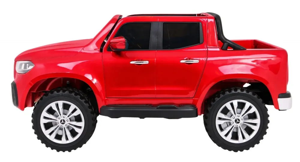 Licencirani auto na akumulator Mercedes Benz X-Class MP4 - crveni/lakirani