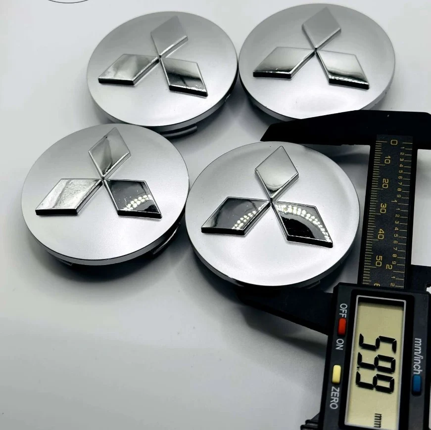 Mitsubishi čepovi za felge SIVI - 60mm (4 kom)