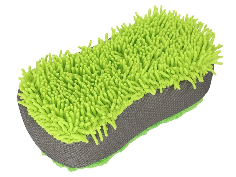 Mekana spužva od mikrofibre, s mrežicom i finom ženilijom, 23x12x6 cm