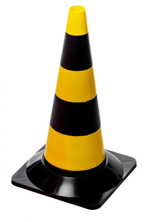 Flexibarrier Prometni stožac 50cm - Set - 10 kom. (Crno/Žuto)