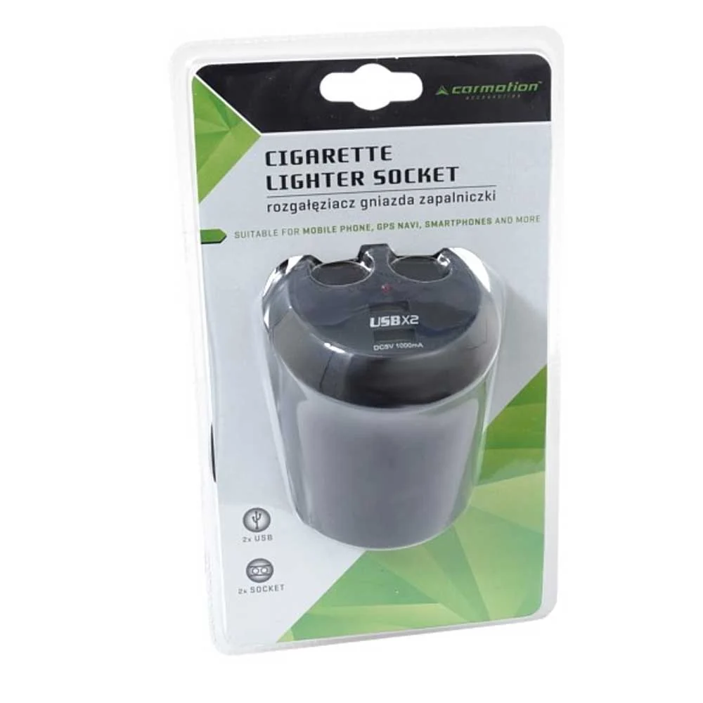 Dvostruki razdjelnik za upaljač s USB priključcima (12–24V)