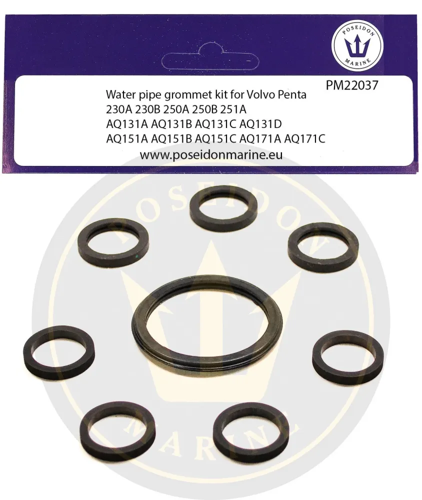 Cooling Pipe gaskets Volvo Penta 230A 230B AQ131 AQ151 AQ171 Water Pipe 18-3889 22037