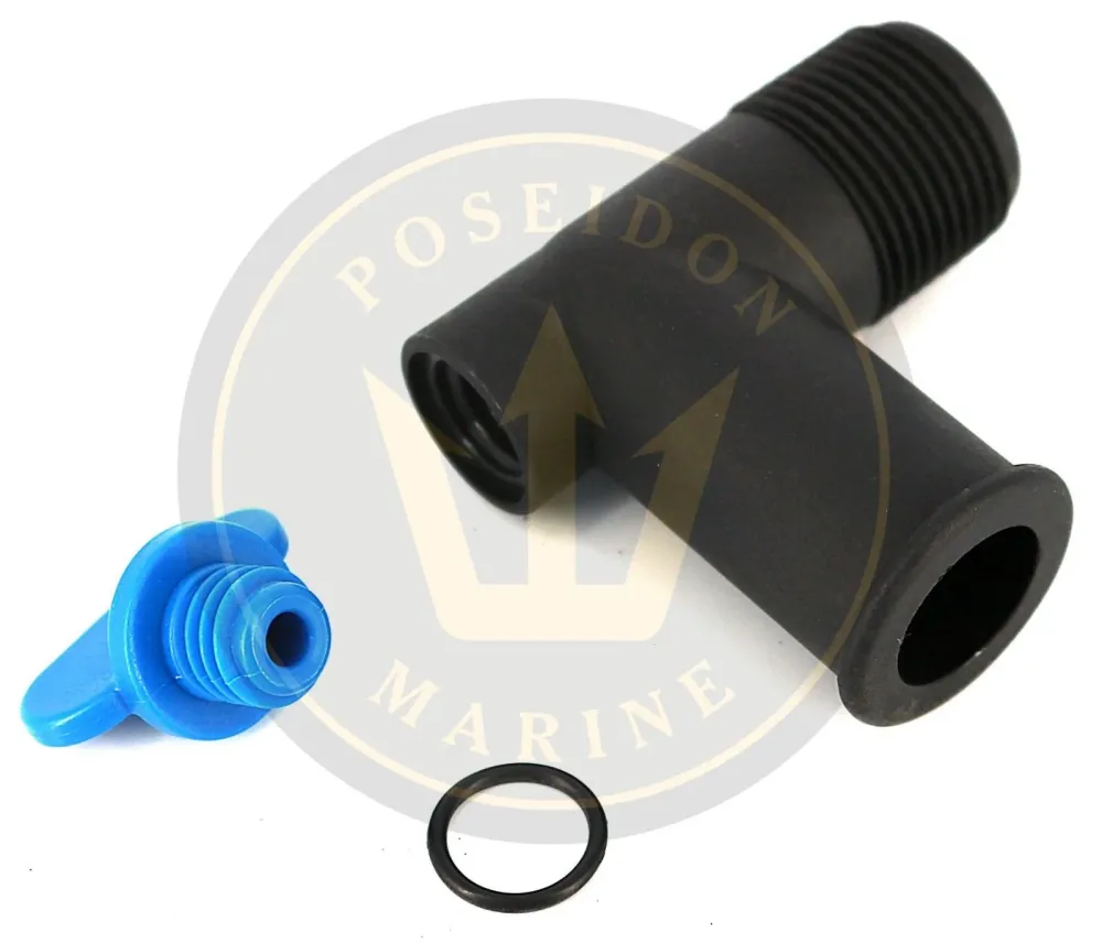 Exhaust Manifold 90 Degree Fitting Drain Plug Elbow MerCruiser 22-862210A01