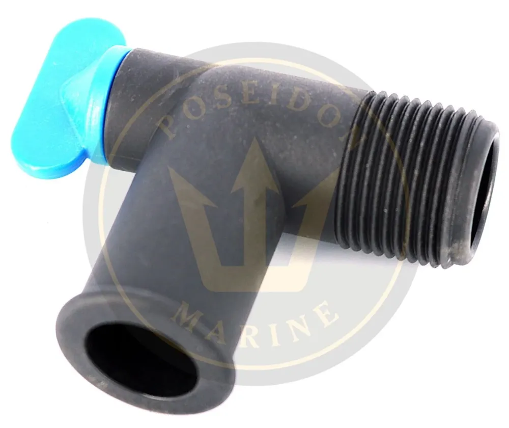 Exhaust Manifold 90 Degree Fitting Drain Plug Elbow MerCruiser 22-862210A01