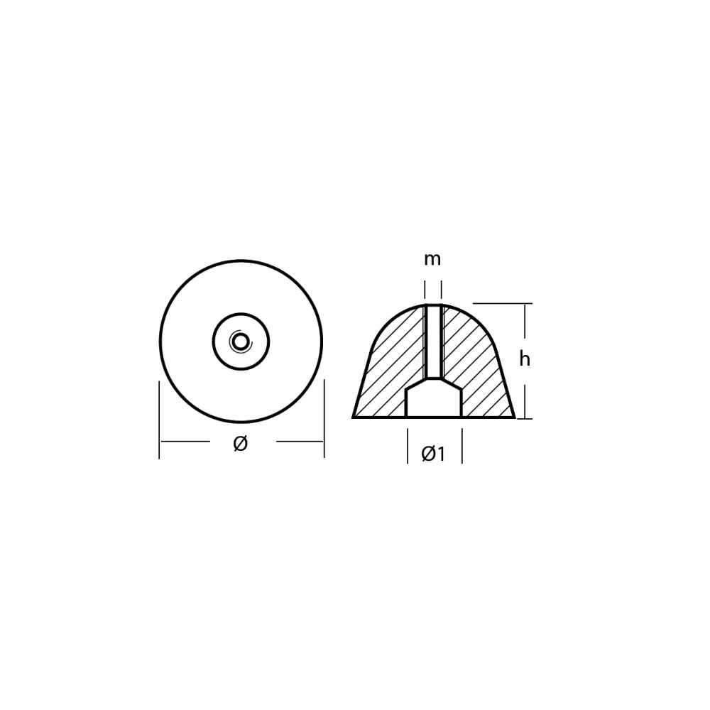 Recmar® aluminium anode Volvo Penta QL Bow Thruster BP500 BP600 4110098