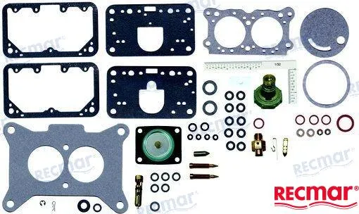 Recmar® Carburetor repair Kit Volvo Penta Holley 2-bbl Ford 302 3854106