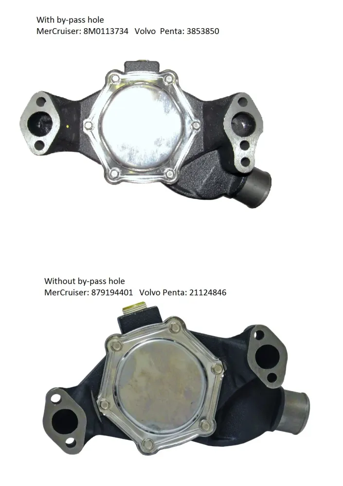 Recmar® Circulation pump Volvo Penta Mercruiser 4.3 V6 5.7 V8 small block 8M0113734 3853850