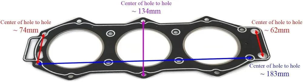 Recmar® Cylinder head gasket Yamaha 6G5-11181-A3 150-225HP V6 Special Excel