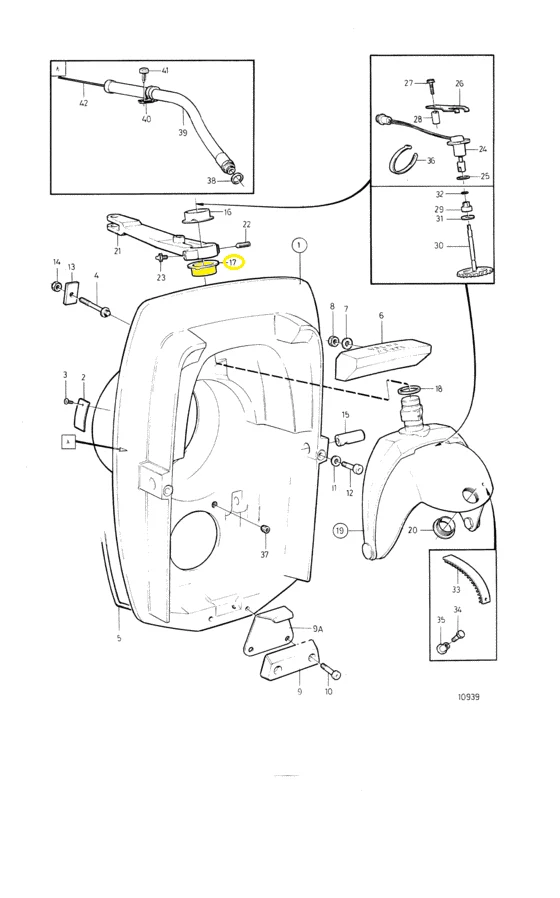Recmar® Steering arm Lower bushing Volvo Penta 854704