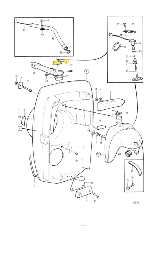 Recmar® Steering arm Upper bushing Volvo Penta 854705