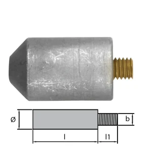 Tecnoseal® zinc anode intercooler exchanger Volvo Penta D71 D122 D162 823661