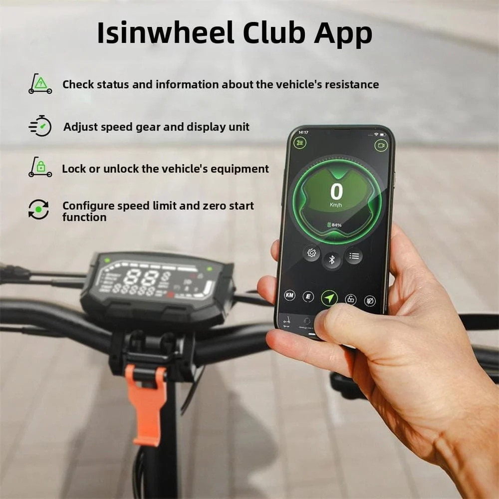D2 UrbanRover+ Električni skuter 1000W Sklopivi terenski, domet 55 km, snaž motor iSinwheel