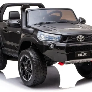 Licencirani auto na akumulator Toyota Hilux 4x4 - dvosjed - crni/lakirani