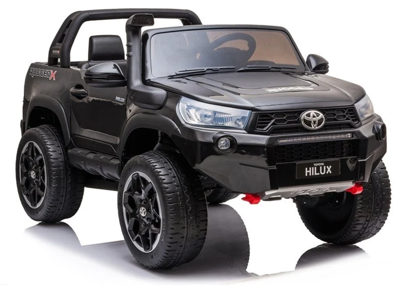 Licencirani auto na akumulator Toyota Hilux 4x4 - dvosjed - crni/lakirani