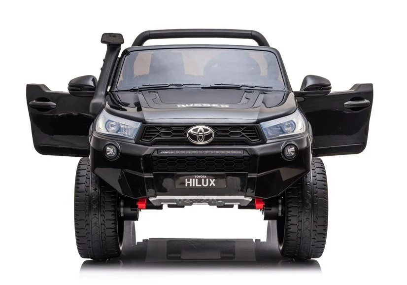 Licencirani auto na akumulator Toyota Hilux 4x4 - dvosjed - crni/lakirani