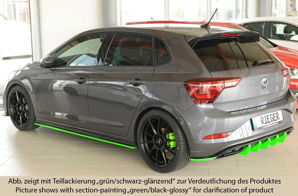 Rieger bočne suknje VW Polo GTI AW 2017+ - visokosjajna crna
