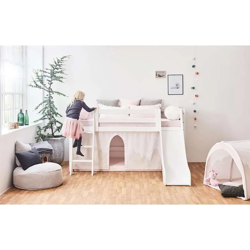 Hoppekids Pølsepude m. Flæser - WINTER WONDERLAND - Hvid