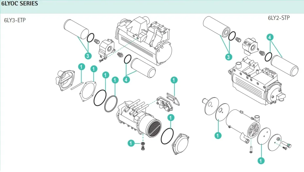 Seal kit Yanmar 6LY oil cooler replaces 119574-33150 119574-66160