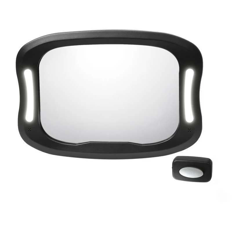 Kid'oh Auto ogledalo / stražnje ogledalo s LED svjetlom - crno